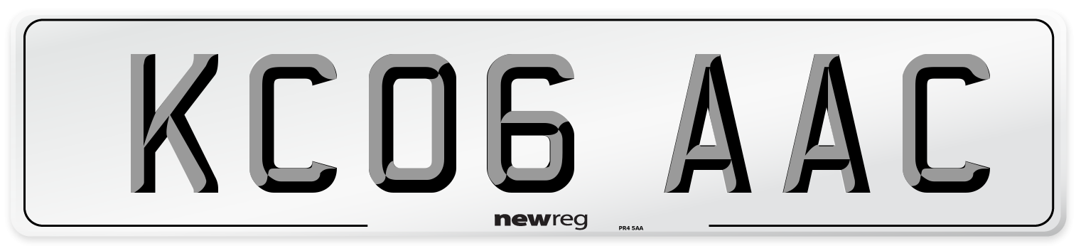 KC06 AAC Number Plate from New Reg
